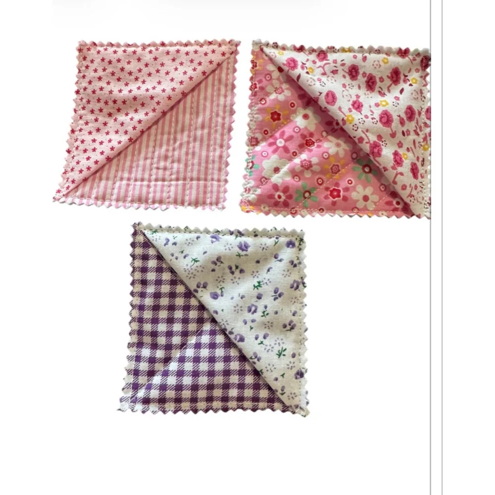 Handmade quilted corner bookmarks